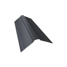 Планка конька Grand Line фигурного 150x150 0,5 GreenCoat Pural BT RR 23 темно-серый (RAL 7024 мокрый асфальт) (3м)