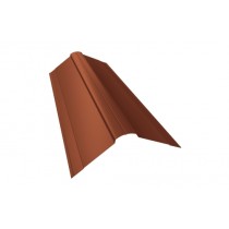 ГРАНД ЛАЙН Планка конька фигурного 150х150 0,5 Сатин с пленкой RAL 8004 терракота (3м) 471662