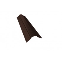 ГРАНД ЛАЙН Планка конька фигурного 70х70 0,45 Drap RAL 8017 шоколад (3м) 471836