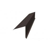 ГРАНД ЛАЙН Планка конька односкатной кровли 160х160 0,5 PurLite матовый RR 32 темно-коричневый (2м) 488528