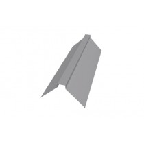 ГРАНД ЛАЙН Планка конька плоского 115х30х115 0,5 GreenCoat Pural BT, matt RR 21 светло-серый (RAL 7040 серое окно) (2м) 470248