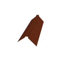 ГРАНД ЛАЙН Планка конька плоского 115х30х115 0,45 PE с пленкой RAL 3009 оксидно-красный (3м) 470462