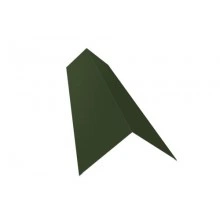 Планка конька Grand Line плоского 145х145 0,5 GreenCoat Pural BT с пленкой RR 11 темно-зеленый (RAL 6020 хромовая зелень) (2м)