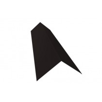 ГРАНД ЛАЙН Планка конька плоского 145х145 0,5 Drap TX RAL 9005 черный (2м) 575510