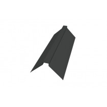 ГРАНД ЛАЙН Планка конька плоского 150х40х150 0,5 Rooftop Бархат RAL 7016 антрацитово-серый (2м) 487415