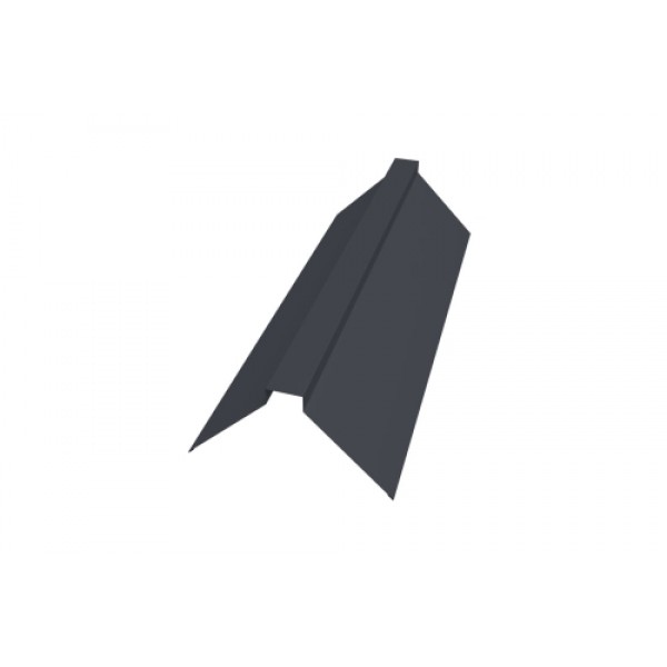 ГРАНД ЛАЙН Планка конька плоского 150х40х150 0,45 ПЭ двухсторонний с пленкой RAL 7024 мокрый асфальт (2м) 487486 ГРАНД ЛАЙН Планка конька плоского 150х40х150 0,45 ПЭ двухсторонний с пленкой RAL 7024 мокрый асфальт (2м) 487486