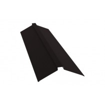 ГРАНД ЛАЙН Планка конька плоского 175х50х175 0,5 GreenCoat Pural BT, matt RR 33 черный (RAL 9004 сигнальный черный) (3м) 488027