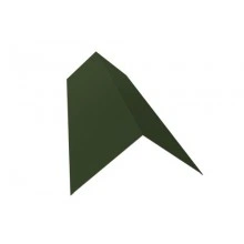 Планка конька Grand Line плоского 190х190 0,5 GreenCoat Pural BT с пленкой RR 11 темно-зеленый (RAL 6020 хромовая зелень) (3м)