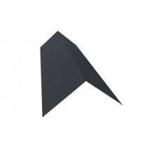 ГРАНД ЛАЙН Планка конька плоского 190х190 0,5 Drap TX RAL 7024 мокрый асфальт (3м) 575456