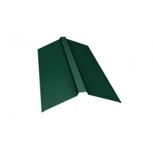 Планка конька Grand Line прямоугольного 150х30х150 0,45 Drap RAL 6005 зеленый мох (2м)