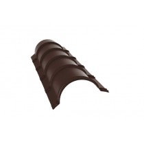ГРАНД ЛАЙН Планка малого конька полукруглого 0,45 Drap TX RAL 8017 шоколад (1,97м) 535604