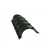 ГРАНД ЛАЙН Планка малого конька полукруглого 0,5 GreenCoat Pural BT, matt RR 11 темно-зеленый (RAL 6020 хромовая зелень) (1,97м) 535610