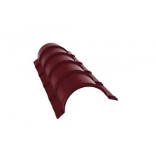 Планка Grand Line малого конька полукруглого 0,5 PurLite Matt RAL 3005 красное вино (1,97м)