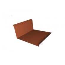 Планка примыкания Grand Line нижняя 20х122х260х15 0,5 PurLite Matt RAL 8004 терракота (2м)