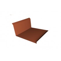 ГРАНД ЛАЙН Планка примыкания нижняя 20х122х260х15 0,5 PurLite Matt RAL 8004 терракота (3м) 489985