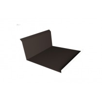 ГРАНД ЛАЙН Планка примыкания нижняя 20х122х260х15 0,5 Сатин матовый ТХ RR 32 темно-коричневый (2м) 547545