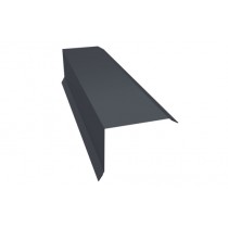 ГРАНД ЛАЙН Планка торцевая 80х100 0,5 GreenCoat Pural БТ матовый RR 23 темно-серый (RAL 7024 мокрый асфальт) (3м) 466860
