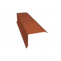 ГРАНД ЛАЙН Планка торцевая 80х100 0,5 Satin с пленкой RAL 8004 терракота (3м) 467184