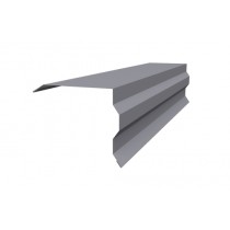 ГРАНД ЛАЙН Планка торцевая фигурная 100х85 0,45 ПЭ с пленкой RAL 7004 сигнальный серый (2м) 494662