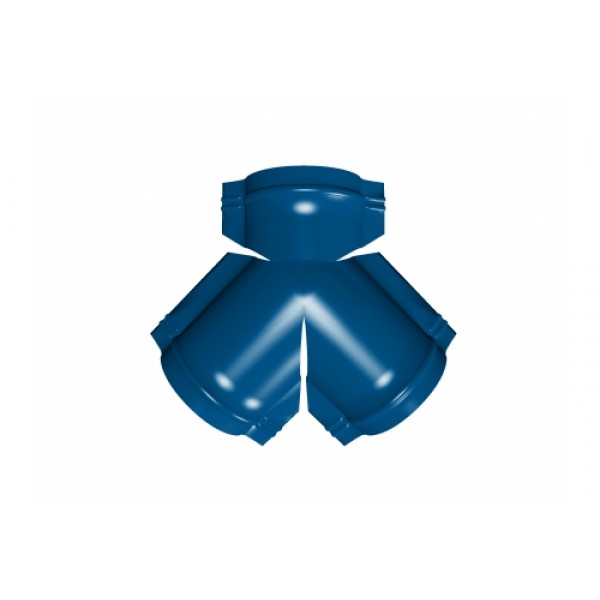 ГРАНД ЛАЙН Тройник Y конька полукруглого PE с пленкой RAL 5005 сигнальный синий 92630 ГРАНД ЛАЙН Тройник Y конька полукруглого PE с пленкой RAL 5005 сигнальный синий 92630