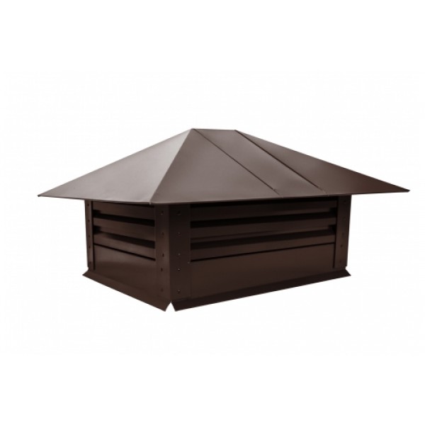 ГРАНД ЛАЙН Дымник на трубу с жалюзи 520х390мм 0,5 Satin с пленкой RAL 8017 шоколад 153906 ГРАНД ЛАЙН Дымник на трубу с жалюзи 520х390мм 0,5 Satin с пленкой RAL 8017 шоколад 153906