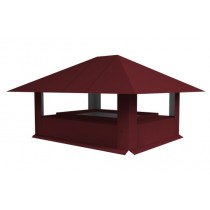 ГРАНД ЛАЙН Дымник на трубу 520х390мм 0,45 Drap с пленкой RAL 3005 красное вино 192779