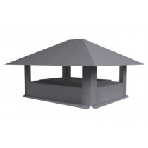 ГРАНД ЛАЙН Дымник на трубу 520х390мм 0,45 PE с пленкой RAL 7004 сигнальный серый 200764