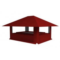 ГРАНД ЛАЙН Дымник на трубу 520х390мм 0,45 PE с пленкой RAL 3011 коричнево-красный 273958