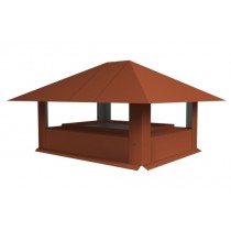 ГРАНД ЛАЙН Дымник на трубу 520х390мм 0,45 PE с пленкой RAL 8004 терракота 405167