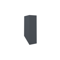 ГРАНД ЛАЙН Кожух скатный д630/ш490/в1-1430/в2-1300 0,5 Rooftop Бархат с пленкой RAL 7024 мокрый асфальт 457671