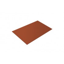 ГРАНД ЛАЙН Плоский лист 0,45 Drap с пленкой RAL 8004 терракота 069730