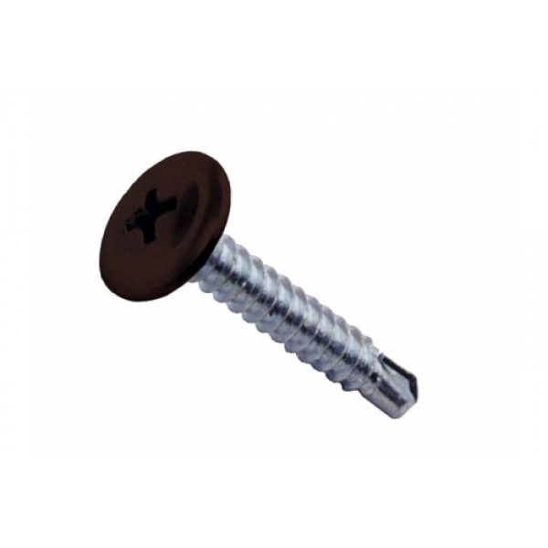 ГРАНД ЛАЙН Саморезы ПШС 4,2х16 RAL 8017 (1000 шт) 45316