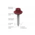 Саморез Grand Line 4,8х19 Pro с керамическим покрытием UltraZinc RAL 3005 — 451694 Саморез Grand Line 4,8х19 Pro с керамическим покрытием UltraZinc RAL 3005 — 451694