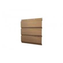 Софит металлический Grand Line без перфорации 0,45 Print Elite с пленкой Honey Wood TwinColor
