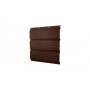 ГРАНД ЛАЙН Софит металлический без перфорации 0,45 Print Elite с пленкой Choco Wood TwinColor 242229