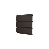 ГРАНД ЛАЙН Софит металлический без перфорации 0,5 PurLite Matt с пленкой RR 32 темно-коричневый 282261