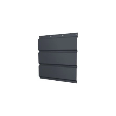 Софит металлический Grand Line без перфорации 0,45 Drap ST с пленкой RAL 7024 мокрый асфальт — 362606