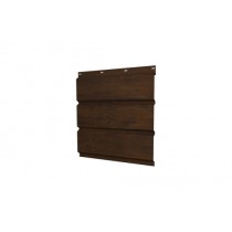 ГРАНД ЛАЙН Софит металлический без перфорации 0,45 Print Elite с пленкой Chestnut Wood TwinColor 553332