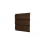 ГРАНД ЛАЙН Софит металлический без перфорации 0,45 Print Elite с пленкой Chestnut Wood TwinColor 553332