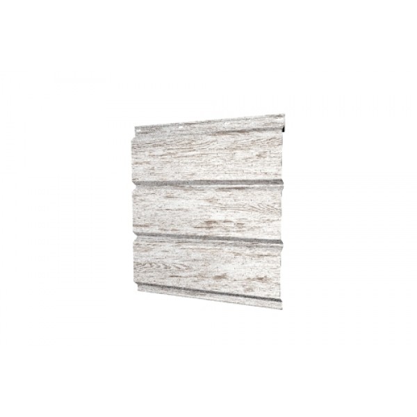 ГРАНД ЛАЙН Софит металлический полная перфорация 0,45 Print Elite с пленкой Snow Wood TwinColor 408241