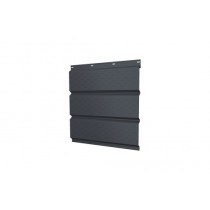 ГРАНД ЛАЙН Софит металлический полная перфорация 0,5 Satin Matt TX с пленкой RAL 7024 мокрый асфальт 535693