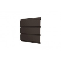 ГРАНД ЛАЙН Софит металлический полная перфорация 0,5 Satin Matt TX с пленкой RR 32 темно-коричневый 555560