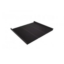 Фальц двойной стоячий Лайн Grand Line 0,5 GreenCoat Pural БТ матовый с пленкой на замках RR 32 темно-коричневый (RAL 8019 серо-коричневый)