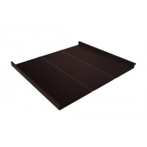 ГРАНД ЛАЙН Фальц двойной стоячий Line 0,5 Satin Matt с пленкой на замках RAL 8017 шоколад 383852