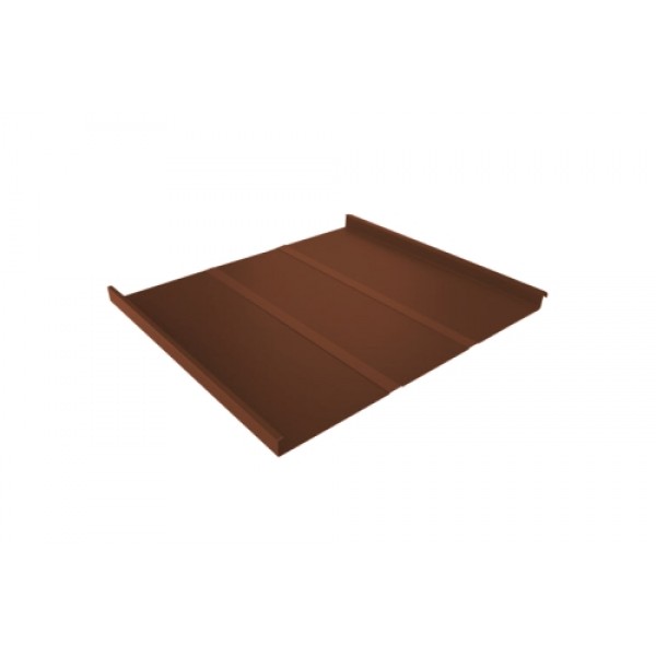 ГРАНД ЛАЙН Фальц двойной стоячий Line 0,5 Satin Matt с пленкой на замках RAL 8004 терракота 438581 ГРАНД ЛАЙН Фальц двойной стоячий Line 0,5 Satin Matt с пленкой на замках RAL 8004 терракота 438581