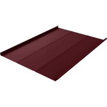 ГРАНД ЛАЙН Фальц двойной стоячий Line 0,5 Satin с пленкой на замках RAL 3005 красное вино 560370