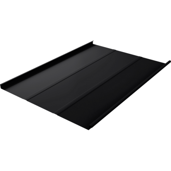 ГРАНД ЛАЙН Фальц двойной стоячий Line 0,5 Satin с пленкой на замках RAL 9005 черный 560376