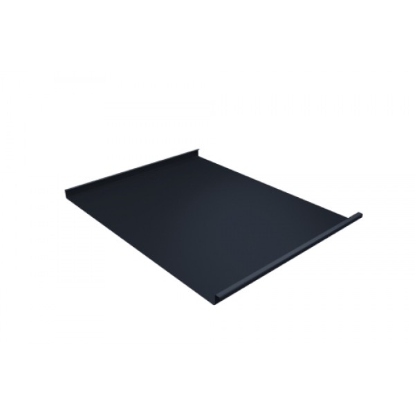 ГРАНД ЛАЙН Фальц двойной стоячий 0,5 Satin с пленкой на замках RAL 7024 мокрый асфальт 431434 ГРАНД ЛАЙН Фальц двойной стоячий 0,5 Satin с пленкой на замках RAL 7024 мокрый асфальт 431434