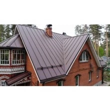 Фальц двойной стоячий Grand Line 0,5 Rooftop Бархат с пленкой на замках RAL 8017 шоколад