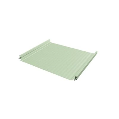 Кликфальц Grand Line Pro Gofr 0,45 PE с пленкой на замках RAL 6019 бело-зеленый — 484249 Кликфальц Grand Line Pro Gofr 0,45 PE с пленкой на замках RAL 6019 бело-зеленый — 484249